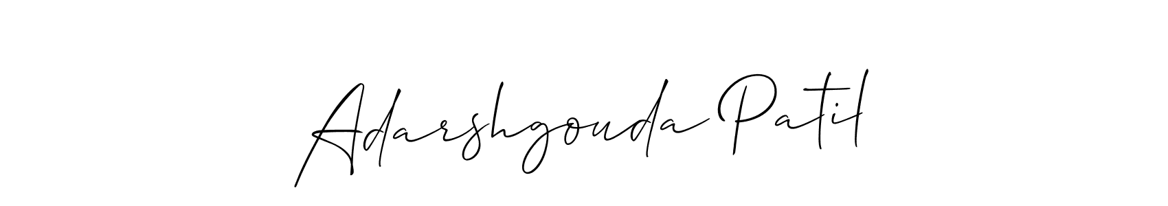 Also we have Adarshgouda Patil name is the best signature style. Create professional handwritten signature collection using Allison_Script autograph style. Adarshgouda Patil signature style 2 images and pictures png