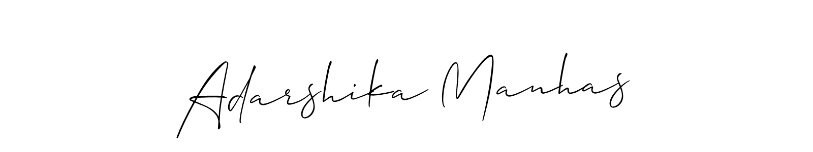 You should practise on your own different ways (Allison_Script) to write your name (Adarshika Manhas) in signature. don't let someone else do it for you. Adarshika Manhas signature style 2 images and pictures png