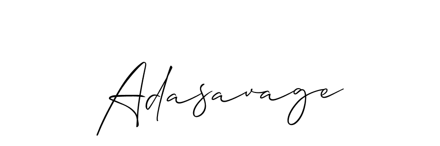 Create a beautiful signature design for name Adasavage. With this signature (Allison_Script) fonts, you can make a handwritten signature for free. Adasavage signature style 2 images and pictures png