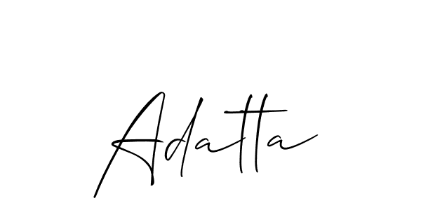 if you are searching for the best signature style for your name Adatta. so please give up your signature search. here we have designed multiple signature styles  using Allison_Script. Adatta signature style 2 images and pictures png