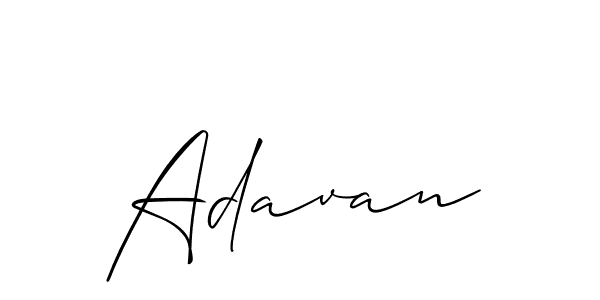 Create a beautiful signature design for name Adavan. With this signature (Allison_Script) fonts, you can make a handwritten signature for free. Adavan signature style 2 images and pictures png
