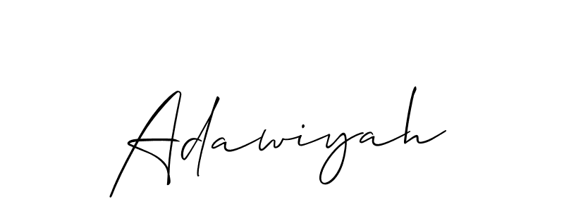 The best way (Allison_Script) to make a short signature is to pick only two or three words in your name. The name Adawiyah include a total of six letters. For converting this name. Adawiyah signature style 2 images and pictures png