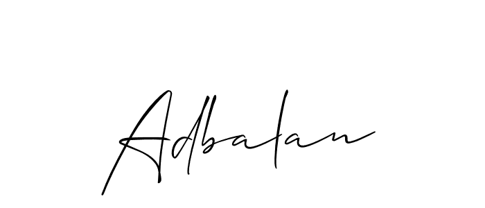 if you are searching for the best signature style for your name Adbalan. so please give up your signature search. here we have designed multiple signature styles  using Allison_Script. Adbalan signature style 2 images and pictures png