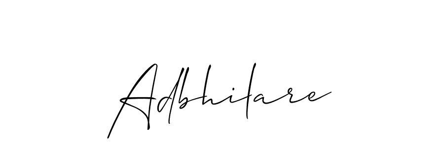 Also we have Adbhilare name is the best signature style. Create professional handwritten signature collection using Allison_Script autograph style. Adbhilare signature style 2 images and pictures png