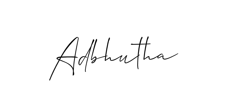 Design your own signature with our free online signature maker. With this signature software, you can create a handwritten (Allison_Script) signature for name Adbhutha. Adbhutha signature style 2 images and pictures png