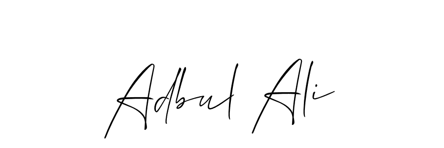 Use a signature maker to create a handwritten signature online. With this signature software, you can design (Allison_Script) your own signature for name Adbul Ali. Adbul Ali signature style 2 images and pictures png