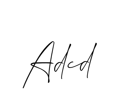 if you are searching for the best signature style for your name Adcd. so please give up your signature search. here we have designed multiple signature styles  using Allison_Script. Adcd signature style 2 images and pictures png