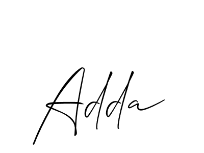 Allison_Script is a professional signature style that is perfect for those who want to add a touch of class to their signature. It is also a great choice for those who want to make their signature more unique. Get Adda name to fancy signature for free. Adda signature style 2 images and pictures png