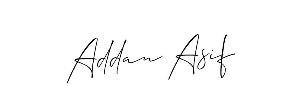 Also You can easily find your signature by using the search form. We will create Addan Asif name handwritten signature images for you free of cost using Allison_Script sign style. Addan Asif signature style 2 images and pictures png