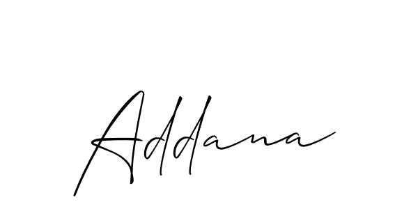 How to make Addana signature? Allison_Script is a professional autograph style. Create handwritten signature for Addana name. Addana signature style 2 images and pictures png