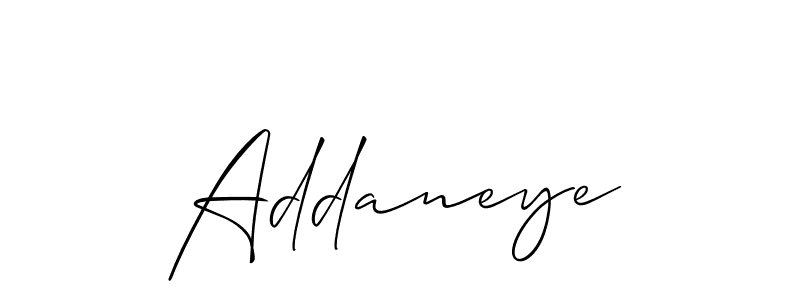 How to make Addaneye signature? Allison_Script is a professional autograph style. Create handwritten signature for Addaneye name. Addaneye signature style 2 images and pictures png