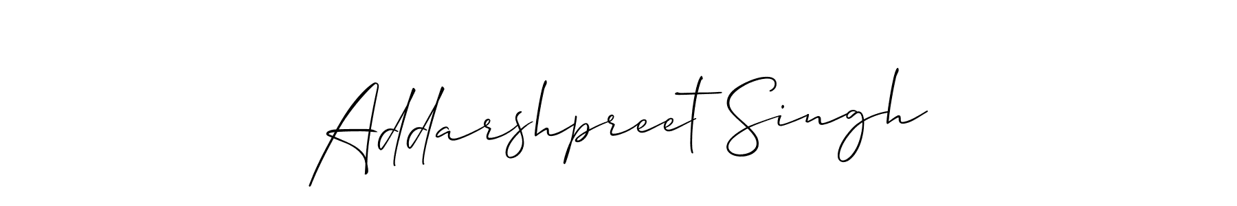 Design your own signature with our free online signature maker. With this signature software, you can create a handwritten (Allison_Script) signature for name Addarshpreet Singh. Addarshpreet Singh signature style 2 images and pictures png
