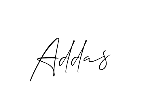 Design your own signature with our free online signature maker. With this signature software, you can create a handwritten (Allison_Script) signature for name Addas. Addas signature style 2 images and pictures png