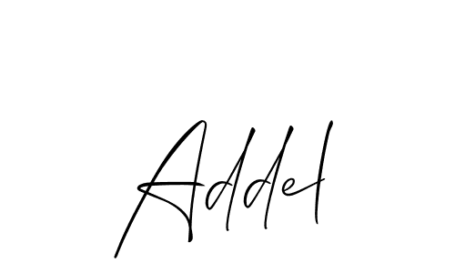 if you are searching for the best signature style for your name Addel. so please give up your signature search. here we have designed multiple signature styles  using Allison_Script. Addel signature style 2 images and pictures png