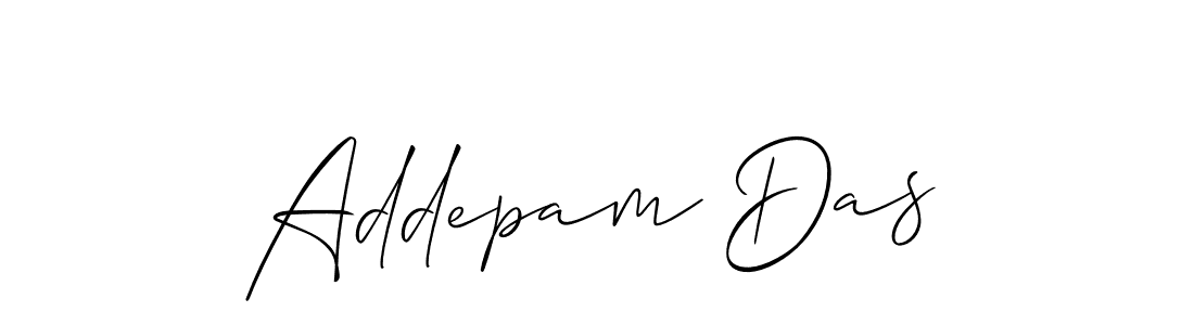 How to make Addepam Das name signature. Use Allison_Script style for creating short signs online. This is the latest handwritten sign. Addepam Das signature style 2 images and pictures png