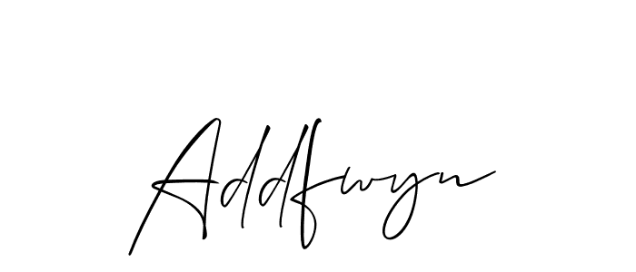 Use a signature maker to create a handwritten signature online. With this signature software, you can design (Allison_Script) your own signature for name Addfwyn. Addfwyn signature style 2 images and pictures png