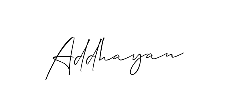 How to Draw Addhayan signature style? Allison_Script is a latest design signature styles for name Addhayan. Addhayan signature style 2 images and pictures png