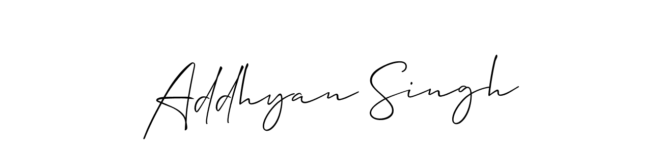 Allison_Script is a professional signature style that is perfect for those who want to add a touch of class to their signature. It is also a great choice for those who want to make their signature more unique. Get Addhyan Singh name to fancy signature for free. Addhyan Singh signature style 2 images and pictures png