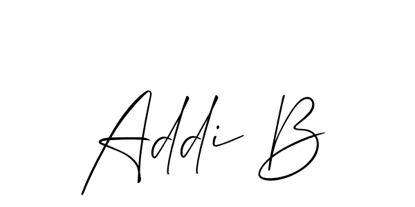 It looks lik you need a new signature style for name Addi B. Design unique handwritten (Allison_Script) signature with our free signature maker in just a few clicks. Addi B signature style 2 images and pictures png