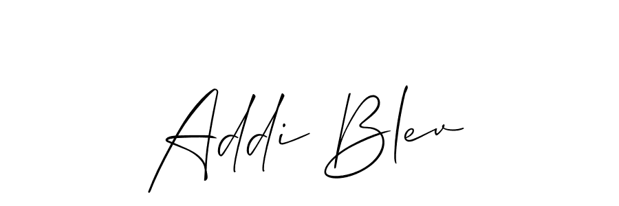 Use a signature maker to create a handwritten signature online. With this signature software, you can design (Allison_Script) your own signature for name Addi Blev. Addi Blev signature style 2 images and pictures png