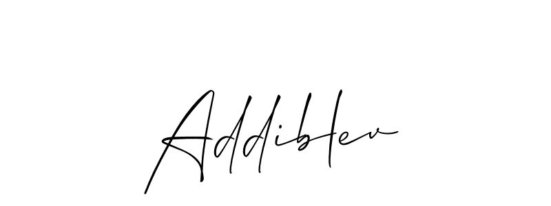 Make a beautiful signature design for name Addiblev. With this signature (Allison_Script) style, you can create a handwritten signature for free. Addiblev signature style 2 images and pictures png