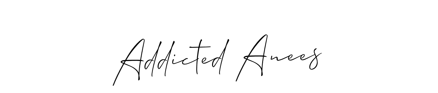 Create a beautiful signature design for name Addicted Anees. With this signature (Allison_Script) fonts, you can make a handwritten signature for free. Addicted Anees signature style 2 images and pictures png