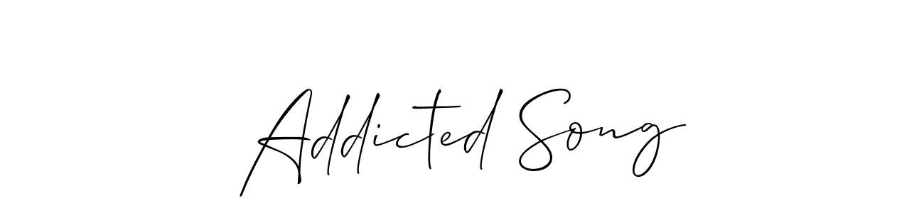 if you are searching for the best signature style for your name Addicted Song. so please give up your signature search. here we have designed multiple signature styles  using Allison_Script. Addicted Song signature style 2 images and pictures png