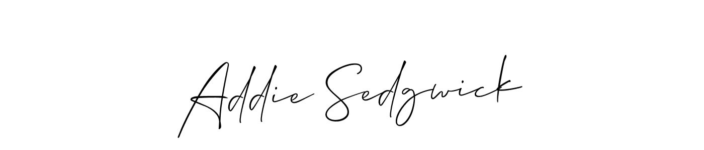 Allison_Script is a professional signature style that is perfect for those who want to add a touch of class to their signature. It is also a great choice for those who want to make their signature more unique. Get Addie Sedgwick name to fancy signature for free. Addie Sedgwick signature style 2 images and pictures png