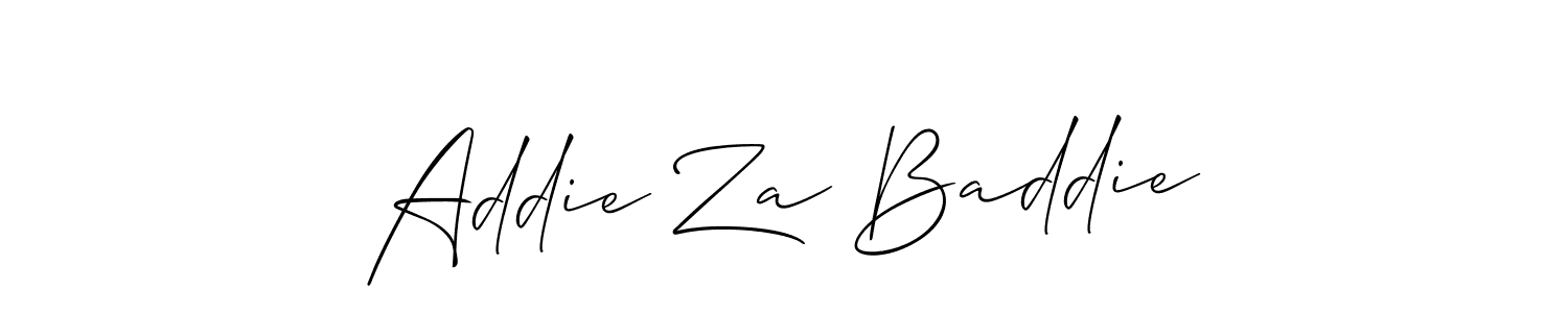 Make a short Addie Za Baddie signature style. Manage your documents anywhere anytime using Allison_Script. Create and add eSignatures, submit forms, share and send files easily. Addie Za Baddie signature style 2 images and pictures png
