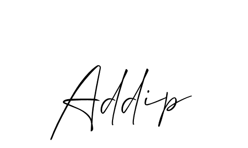 Addip stylish signature style. Best Handwritten Sign (Allison_Script) for my name. Handwritten Signature Collection Ideas for my name Addip. Addip signature style 2 images and pictures png