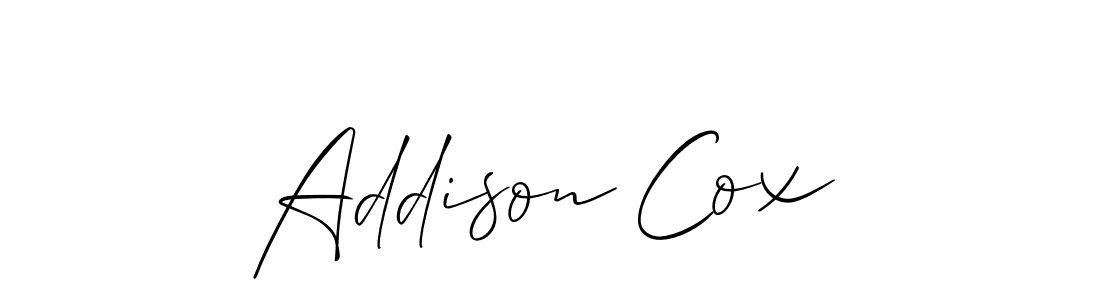 The best way (Allison_Script) to make a short signature is to pick only two or three words in your name. The name Addison Cox include a total of six letters. For converting this name. Addison Cox signature style 2 images and pictures png