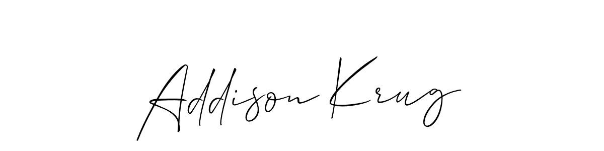 Use a signature maker to create a handwritten signature online. With this signature software, you can design (Allison_Script) your own signature for name Addison Krug. Addison Krug signature style 2 images and pictures png