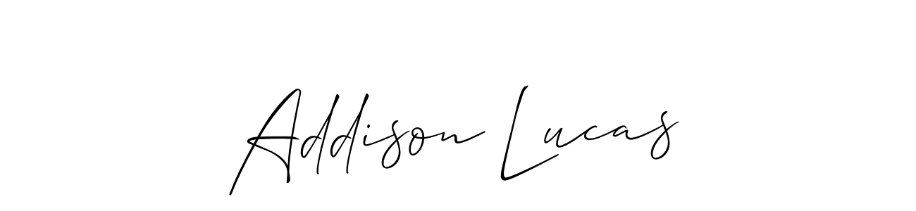Use a signature maker to create a handwritten signature online. With this signature software, you can design (Allison_Script) your own signature for name Addison Lucas. Addison Lucas signature style 2 images and pictures png