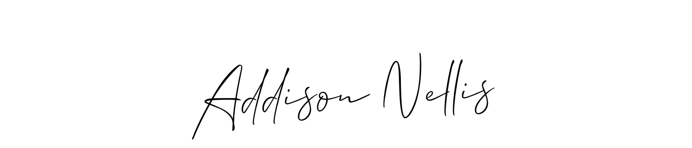 Also we have Addison Nellis name is the best signature style. Create professional handwritten signature collection using Allison_Script autograph style. Addison Nellis signature style 2 images and pictures png