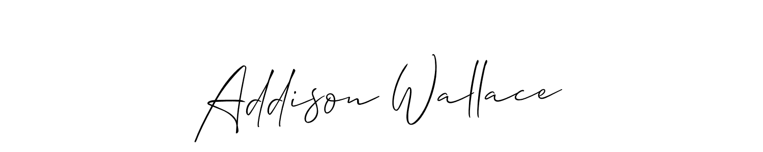It looks lik you need a new signature style for name Addison Wallace. Design unique handwritten (Allison_Script) signature with our free signature maker in just a few clicks. Addison Wallace signature style 2 images and pictures png
