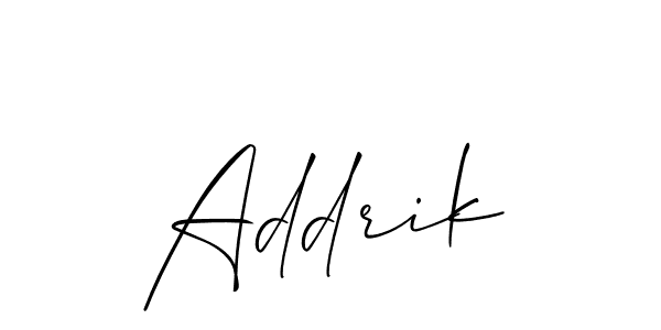 Best and Professional Signature Style for Addrik. Allison_Script Best Signature Style Collection. Addrik signature style 2 images and pictures png