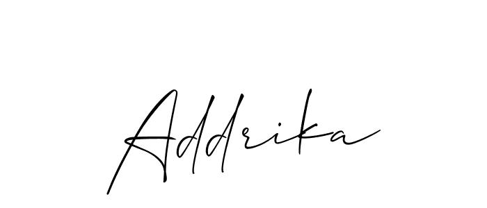 Once you've used our free online signature maker to create your best signature Allison_Script style, it's time to enjoy all of the benefits that Addrika name signing documents. Addrika signature style 2 images and pictures png