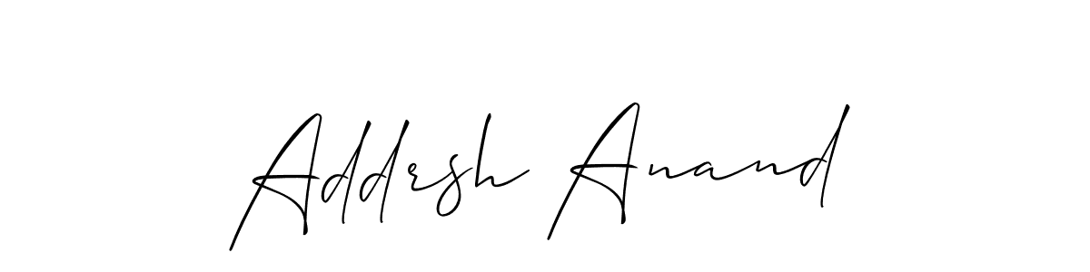 Allison_Script is a professional signature style that is perfect for those who want to add a touch of class to their signature. It is also a great choice for those who want to make their signature more unique. Get Addrsh Anand name to fancy signature for free. Addrsh Anand signature style 2 images and pictures png