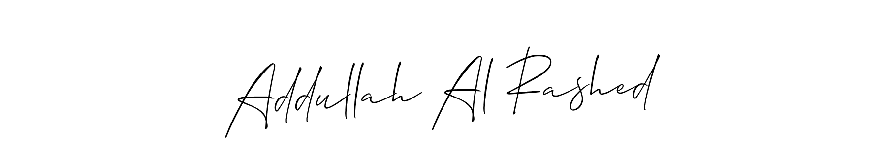 Make a beautiful signature design for name Addullah Al Rashed. With this signature (Allison_Script) style, you can create a handwritten signature for free. Addullah Al Rashed signature style 2 images and pictures png