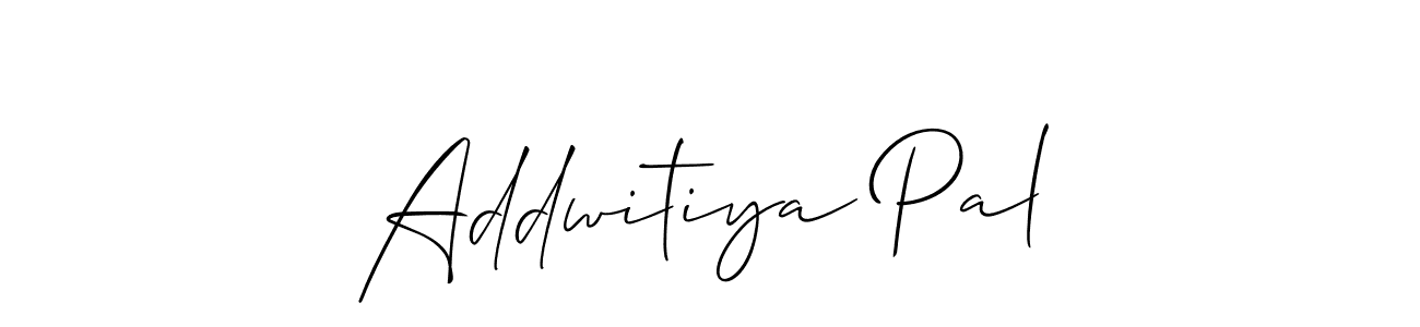 Also we have Addwitiya Pal name is the best signature style. Create professional handwritten signature collection using Allison_Script autograph style. Addwitiya Pal signature style 2 images and pictures png