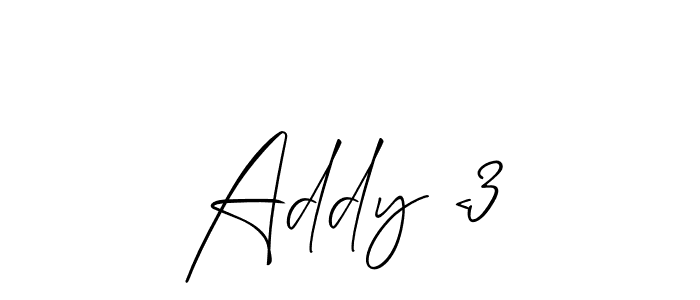 Design your own signature with our free online signature maker. With this signature software, you can create a handwritten (Allison_Script) signature for name Addy <3. Addy <3 signature style 2 images and pictures png