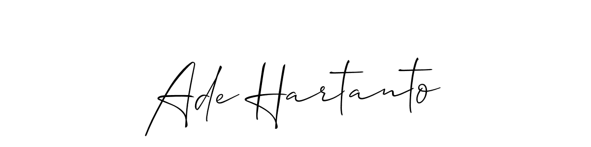 It looks lik you need a new signature style for name Ade Hartanto. Design unique handwritten (Allison_Script) signature with our free signature maker in just a few clicks. Ade Hartanto signature style 2 images and pictures png