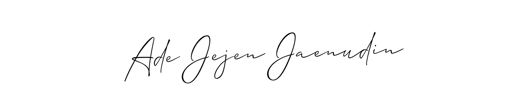 This is the best signature style for the Ade Jejen Jaenudin name. Also you like these signature font (Allison_Script). Mix name signature. Ade Jejen Jaenudin signature style 2 images and pictures png