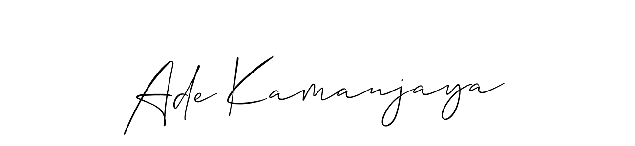 Also we have Ade Kamanjaya name is the best signature style. Create professional handwritten signature collection using Allison_Script autograph style. Ade Kamanjaya signature style 2 images and pictures png