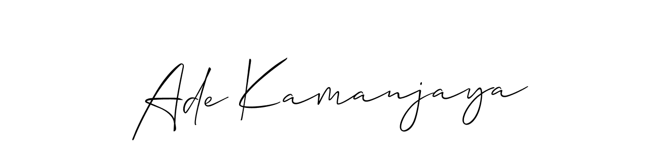 Similarly Allison_Script is the best handwritten signature design. Signature creator online .You can use it as an online autograph creator for name Ade Kamanjaya. Ade Kamanjaya signature style 2 images and pictures png