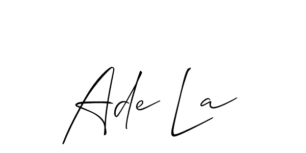 Ade La stylish signature style. Best Handwritten Sign (Allison_Script) for my name. Handwritten Signature Collection Ideas for my name Ade La. Ade La signature style 2 images and pictures png