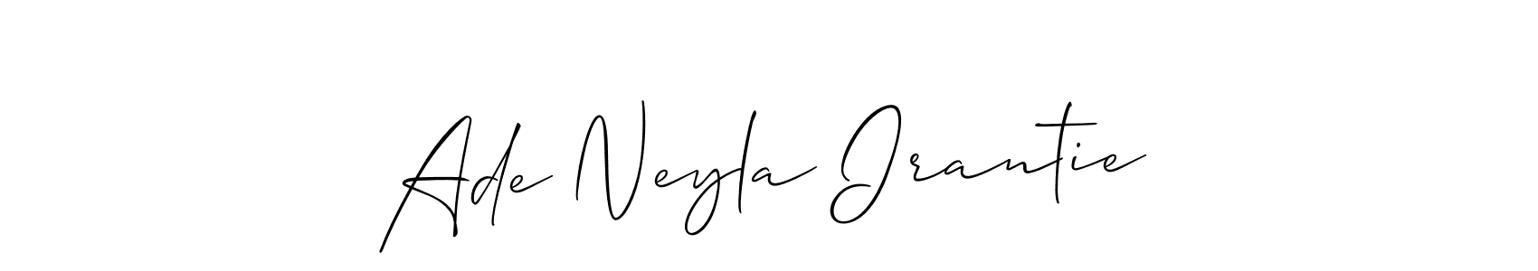 Also You can easily find your signature by using the search form. We will create Ade Neyla Irantie name handwritten signature images for you free of cost using Allison_Script sign style. Ade Neyla Irantie signature style 2 images and pictures png