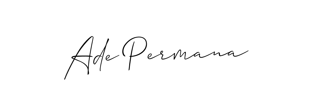 Use a signature maker to create a handwritten signature online. With this signature software, you can design (Allison_Script) your own signature for name Ade Permana. Ade Permana signature style 2 images and pictures png