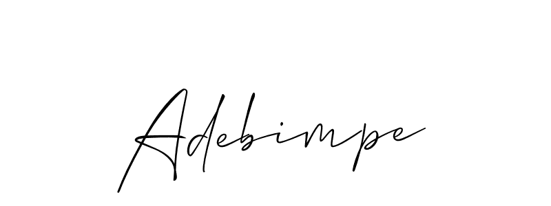 if you are searching for the best signature style for your name Adebimpe. so please give up your signature search. here we have designed multiple signature styles  using Allison_Script. Adebimpe signature style 2 images and pictures png