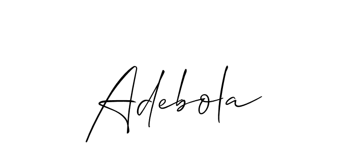 Also You can easily find your signature by using the search form. We will create Adebola name handwritten signature images for you free of cost using Allison_Script sign style. Adebola signature style 2 images and pictures png